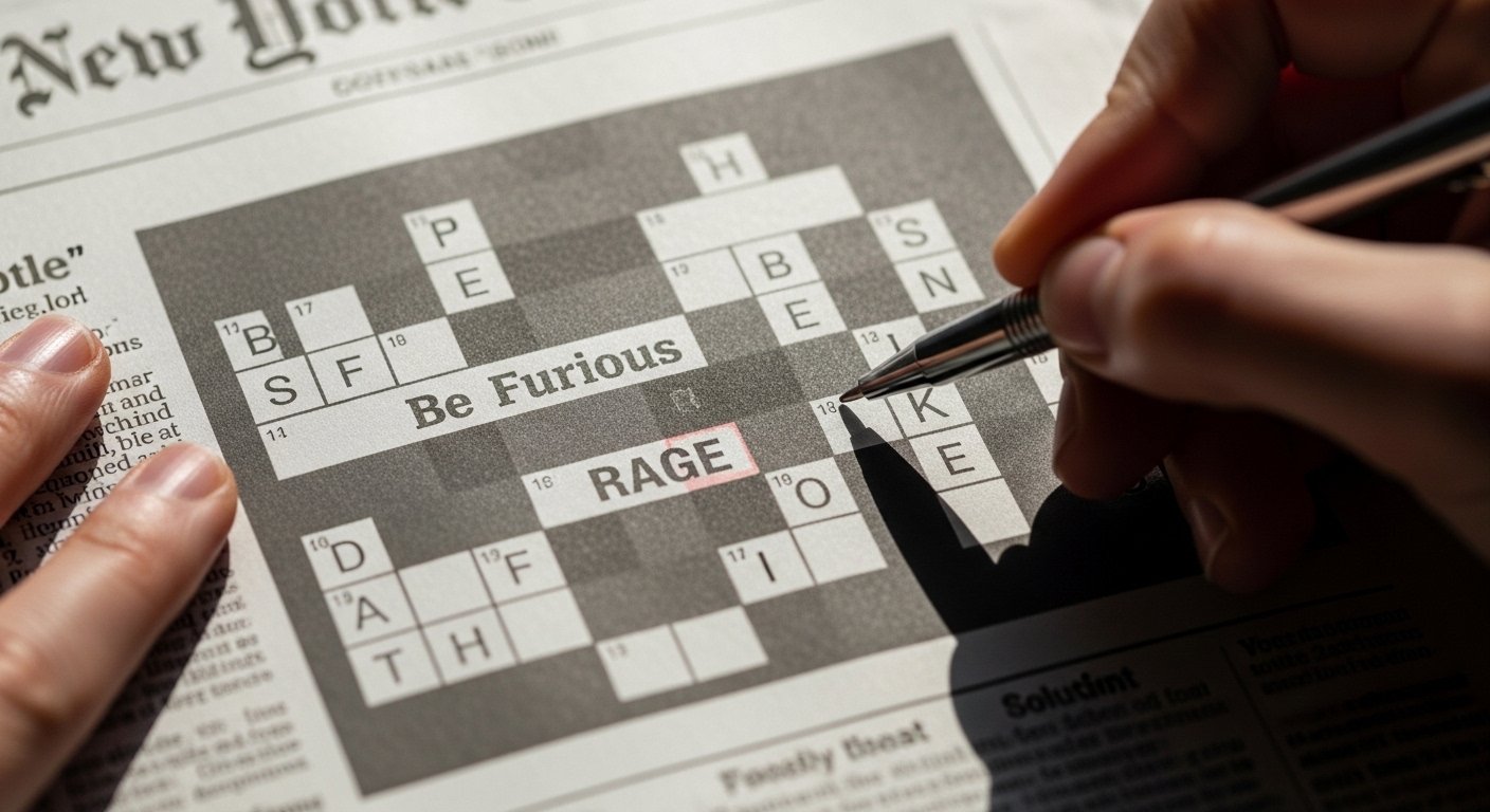 Be Furious NYT Crossword – Clue and Solution