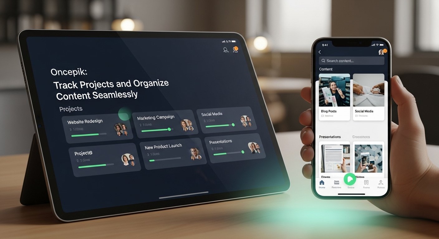 Oncepik: Track Projects and Organize Content Seamlessly